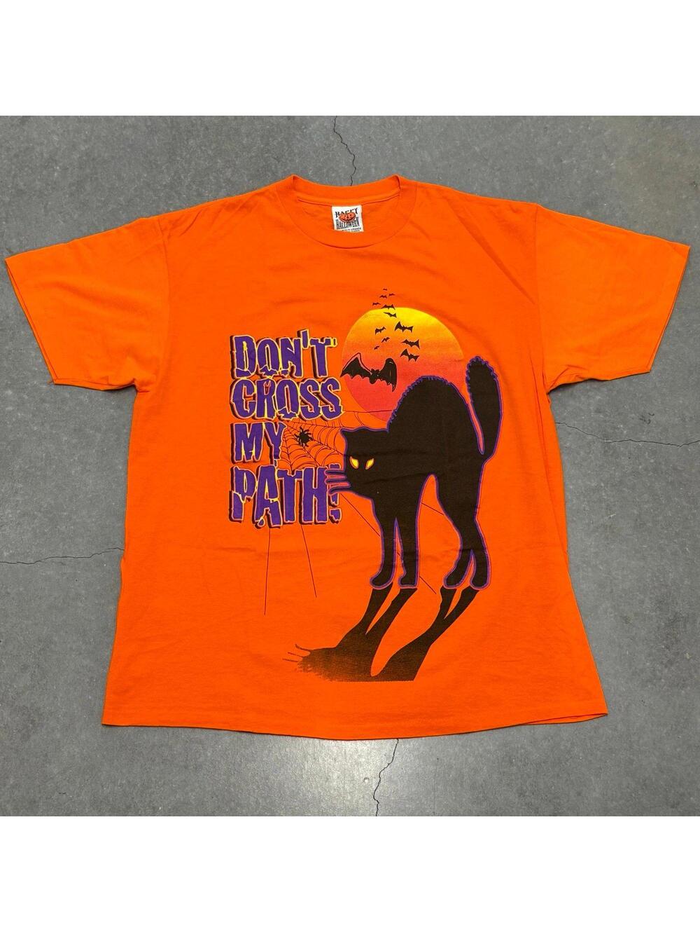 VNTG Halloween Black Cat T Shirt